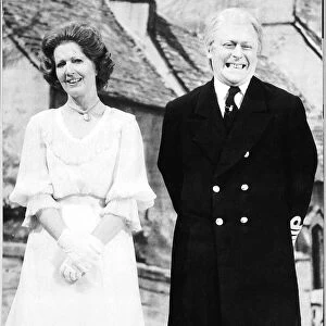 Janet Brown Actress plays Margaret Thatcher with Mike Yarwood as Edward Heath in Mike