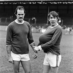 John Cleese and Peter Cook at a Charity Football Match, Dulwich