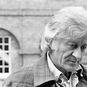 John Pertwee as Dr Who, seen here during filming "The Time Monster"