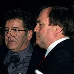 John Prescott MP looking very wet, February 1998, after he was soaked by