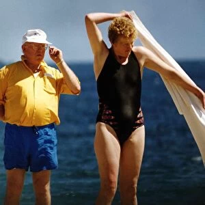 Ken Morley Actor In A Carribean Sunspot Of St Kitts With Mystery Woman