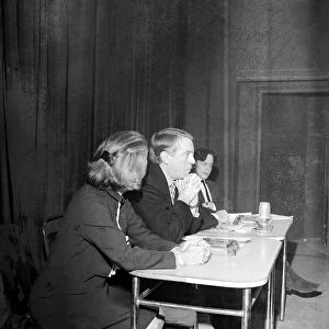 Kenneth Tynan taking part in a debate at the Royal Court Theatre about censorship after