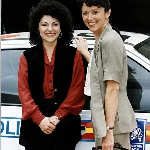 Kerry Peers Actress and Mary Jo Randle seen on the set for the ITV TV Programme The Bill
