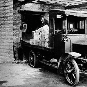 Loading Pye radios on to LNER delivery lorry. Circa 1929