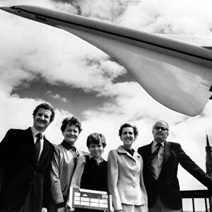 Six lucky Evening Chronicle readers who had won a flight on Concorde when the aircraft