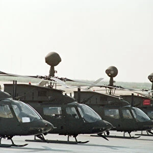 US Military Forces, Surveillance Camera Helicopter at Dhahran Airbase, Saudi Arabia