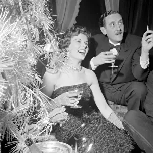 Mrs Eunice Gayson at the Room 21 Christmas party December 1954 Neg No E9119