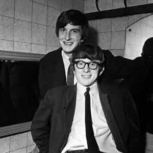Peter and Gordon pop duo in their dressing room at the Empire