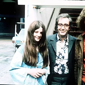 Peter Sellers actor and director with son Michael and daughter Sarah at London Airport