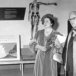 Picture shows Sir Alexander Fleming, the inventor of Penicillin, with Queen Elizabeth