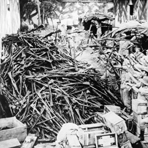 A pile of captured Italian rifles at Addis Ababa. June 1941