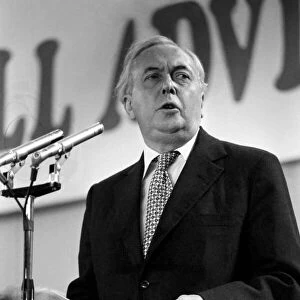 Prime mInister Harold Wilson speaking during a debate on the Common Market