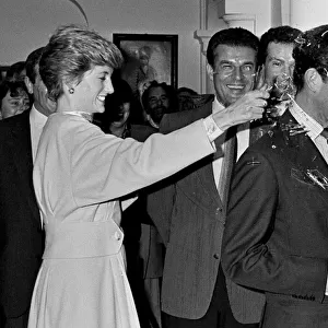 Princess Diana and Prince Charles visit the James Bond set of Living Daylights at