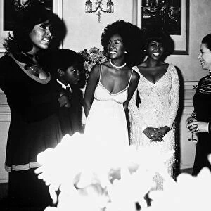 Princess Margaret Wednesday 1st of December 1971 talking to The Supremes the girl sining