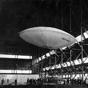 Very quietly, the the worlds first flying Saucer - or Skyship as its designers