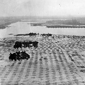 RAF bomb damage in captured Hanover. The Maschsee, an artificial lake south of Hanover