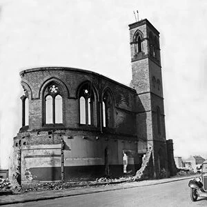 The remains of St Philips Church in central Hull following the raids of May 1941