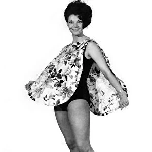 Reveille Fashions 1966: Jo-Ann Asher modelling a beach bib. May 1966 P006598