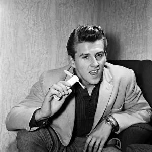 Rock and roll singer Vince Eager. 20th August 1959