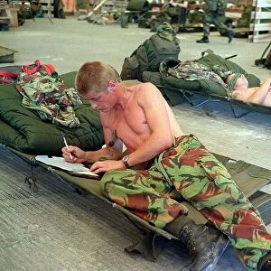 Royal Engineers Gulf War 1990 A member of the Royal Engineers write a letter home