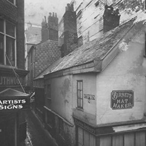 September 1923: This photograph shows the Tuck Shops at the old house at junction of St