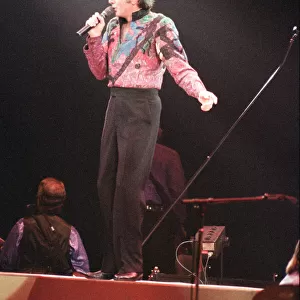 Singer Neil Diamond, pictured in concert at the Birmingham NEC. 11th July 1992