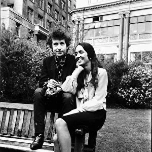Singer and songwriter Bob Dylan with Joan Baez American folk singer famous for protest