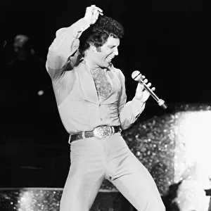 Singer Tom Jones on stage in Lake Tahoe, Nevada 1993