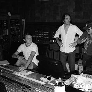Sir Elton John pictured in the recording studio on the Island of Monstserrat 1982 with