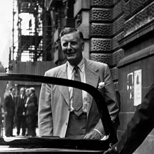 Sir Percy Sillitoe 9th July 1952 Chief of M15 pictured leaving the Old Bailey in London