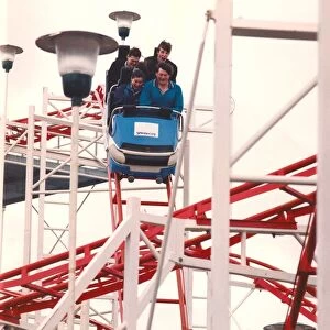 The Spanish City amusement park in Whitley Bay - thrill seekers ride the cyclone