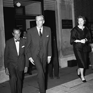Suez Crisis 1956 The Prime Minister Anthony Eden leaving Lime Grove Television