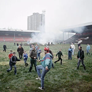 Thousands of Charlton fans attended the derelict, weed-strewn Valley football ground in