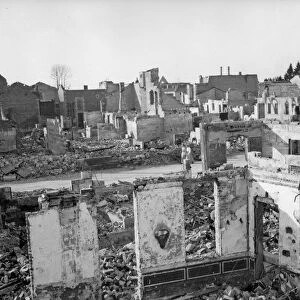 The town of Revigny destroyed by the Germans during the fighting on the Eastern flank of