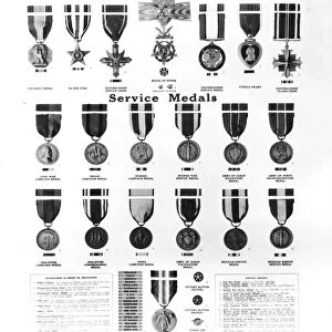 United States Army decorations: a poster issued by the US Army recruiting service before