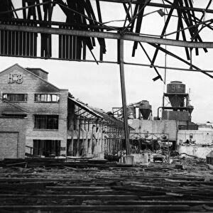 View of Hollis Brothers factory in Hull which was bombed during the blitz of the city in