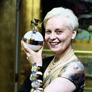 Vivienne Westwood award winning fashion designer pictured at the Swatch shop in Oxford