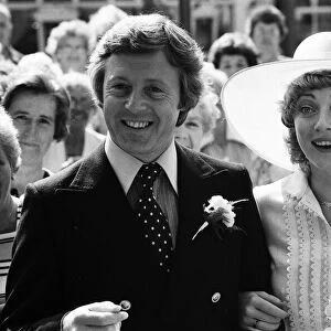 The wedding of Michael Aspel and Elizabeth Power at Eastbourne Town Hall. 23rd July 1977