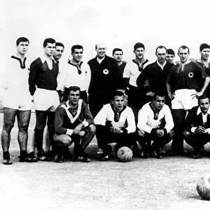 The West Germany Team for World Cup Finals 1966. Standing l-r Piontek