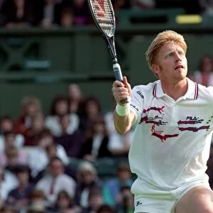 Wimbledon Tennis Championships. Boris Becker in action. June 1991 91-4117-169