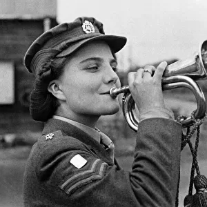World War II Women: Blow your own trumpet. A. T. S. in mixed A. A. training rig