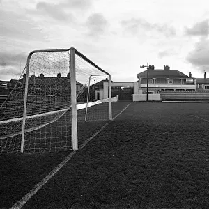 The Wrexham F. C ground with the public house The Turf in the background