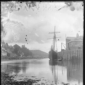 Masted ship at Granite Quay, East Looe