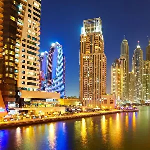 Dubai evening skyline - Marina, United Arab Emirates