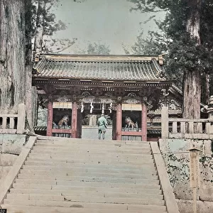 Album "Views & Costumes of Japan": "Niomon Iyeyasu" (Omotemon or Niomon Gate in front of the shrine of Toshogu Shrine of Nikko)
