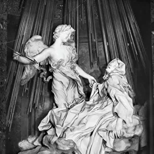 The Ecstasy of St. Teresa Avila, marble, Gianlorenzo Bernini (1598-1680), Cornaro Chapel, Church of Santa Maria della Vittoria, Rome