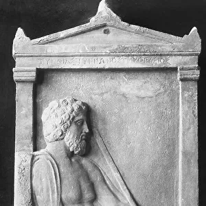 Grave stele of Tynnias, in the National Archaeological Museum of Athens