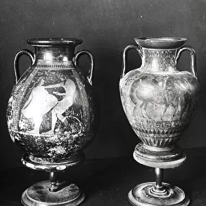 Greek vases with erotic scenes, Etruscan Museum, Tarquinia