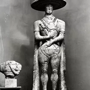 Italic Warrior of Capistrano. Statue located at the Museo delle Terme, in Rome