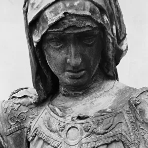Judith and Holofernes, detail of the face of Judith, bronze, Donato di Niccol di Betto Bardi known as Donatello (1386-1466), Sala dei Gigli, Palazzo Vecchio, Florence